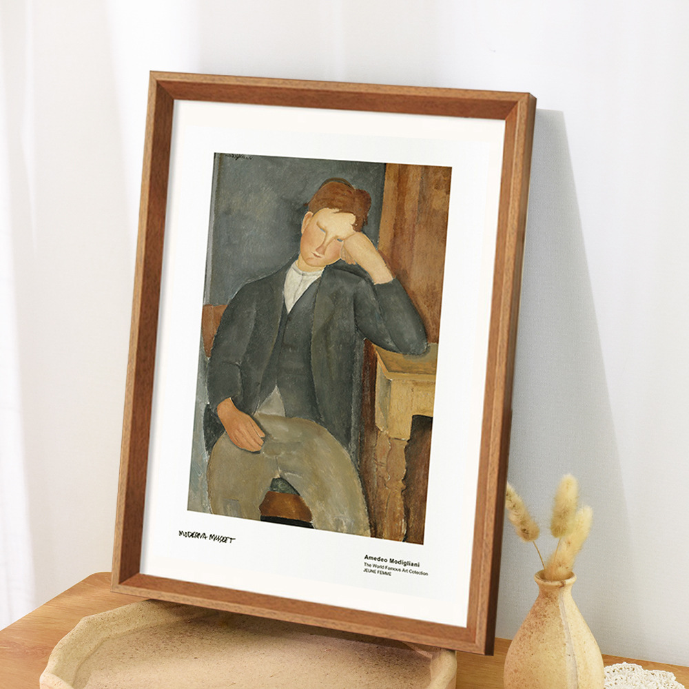 wall photo frame from natural wood