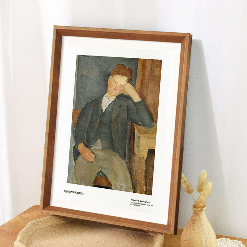 Large size beveled solid wood photo frame 4 open 8 open wall wooden mounting oil painting poster picture frame factory wholesale