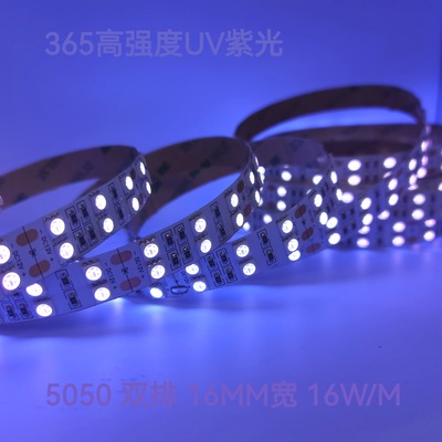 ledUV紫光灯带365波长395波长5050低压软贴片灯带UV固化消毒灯带