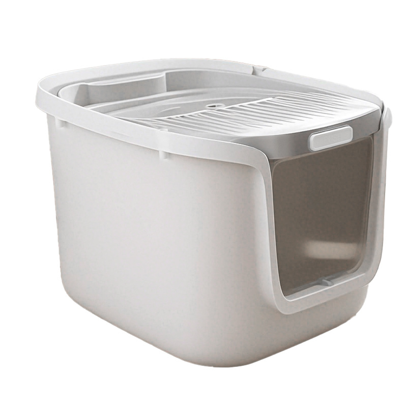 Gato de gran tamaño superior caja de arena para gatos gordos inodoro para gatos gatitos orinal antisalpicaduras arena suministros para gatos domésticos al por mayor