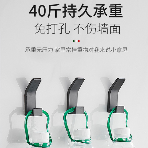 Punch-free aluminum simple wardrobe accessories hook bathroom combination single hook wall hanger coat hook towel hook