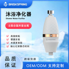 跨境美肤除氯沐浴净水器阻垢可换芯过滤器家用浴室洗澡沐浴净化器