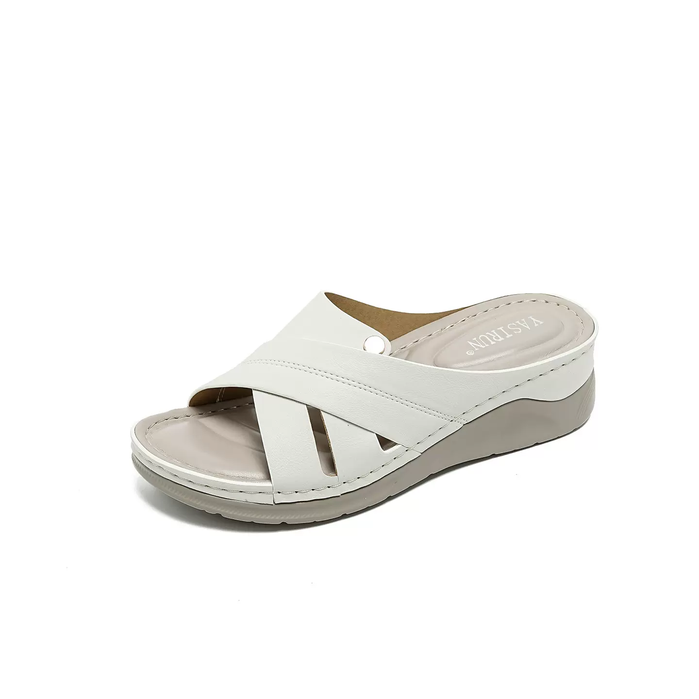 新款2025欧美 凉鞋女跨境车线妈妈鞋大码sandals坡跟拖鞋1062-13A