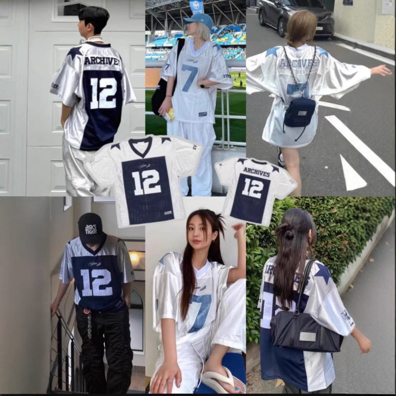 !2000Archives Summer Jersey Short-Sleeved T-Shirt Li Zhiyan and Ji Changqi Same Style Tops for Women