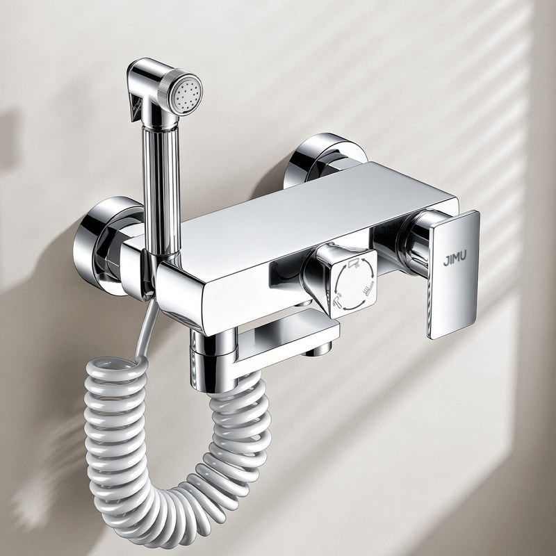 Hot and Cold Mixing Valve Shower Faucet Bathroom Shower Set Showerhead Triple Dual-Open Mixing Valve Switch