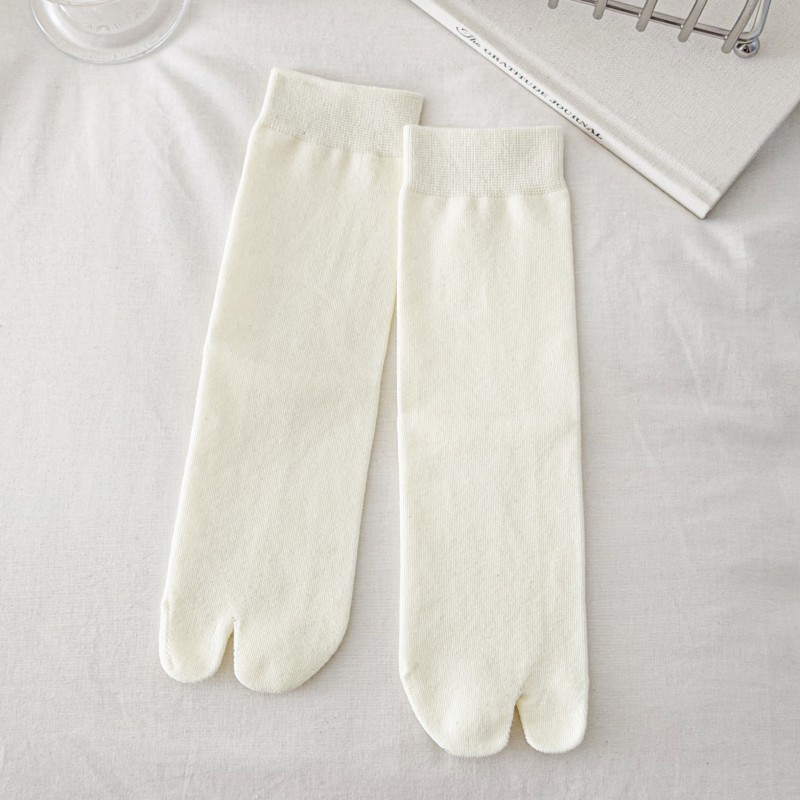 I-11 solid color mid-tube second toe - off-white