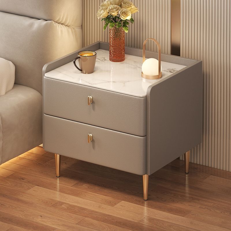 Bedside Cabinet 2025 New Slate Accessible Luxury High-End Modern Simple Bedroom Home Solid Wood Small Bedside Cabinet