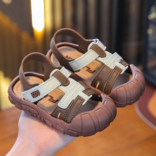 Boys Sandals Summer 2025 New Arrival Summer Boys Shoes Non-Slip Sports Soft Bottom Baotou Beach Children Sandals