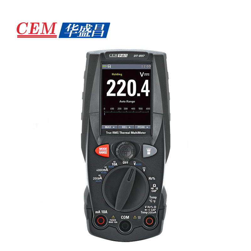 华盛昌(CEM)高精度数字万用表彩屏万能表电压表DT-896、DT-897