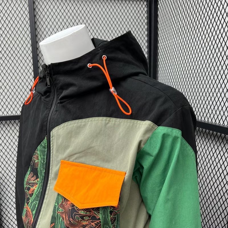 Diseñador de moda costura chaqueta los hombres 2023 otoño nuevo estilo coreano personalidad suelta con capucha moda abrigo