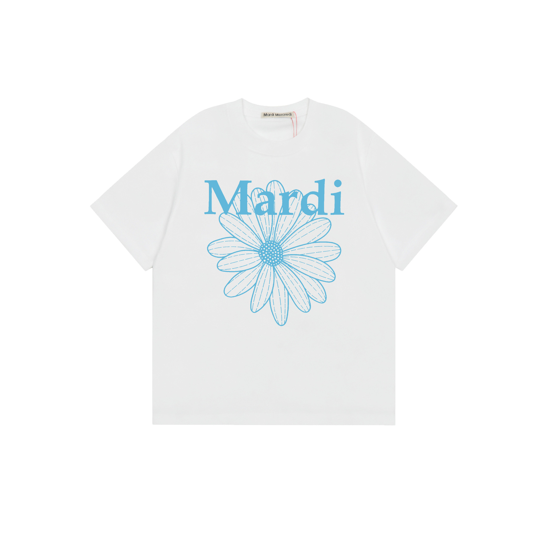 2025 新マルディ半袖右肩スリムフィットゴールドハイシルバー同スタイルデイジードックスフード犬 Tシャツホットガール着用