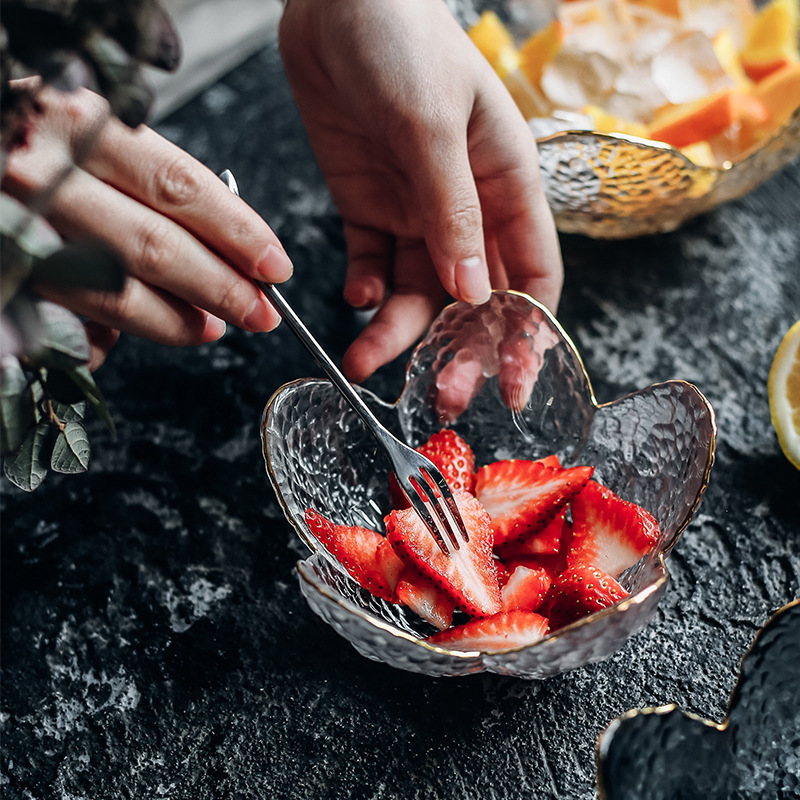 Tazón de postre japonés ensalada tazón de vidrio cuenco de golondrinas de cristal tazón de ensalada de fruta creativa hogar Tazón de sopa Tremella