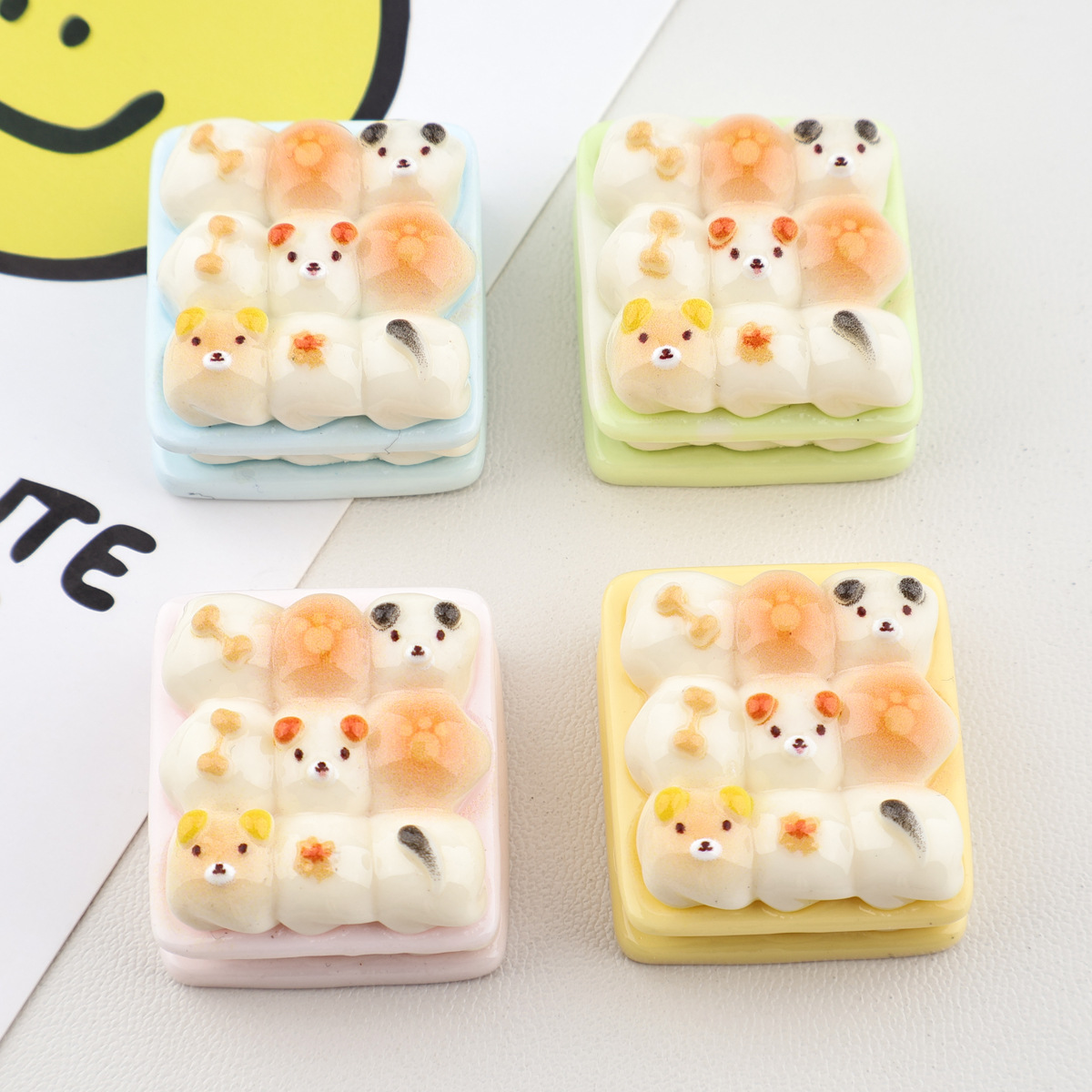 수지 액세서리 만화 diy 쥬얼리 샌드위치 강아지 비스킷 크림 접착제 머리핀 휴대 전화 케이스 신발 버클 키 체인 펜던트