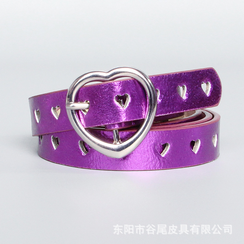 Estilo de comercio exterior personalizado Cinturón fino hueco creativo estrella de cinco puntas cinturón de diseño hueco en forma de corazón al por mayor femenino