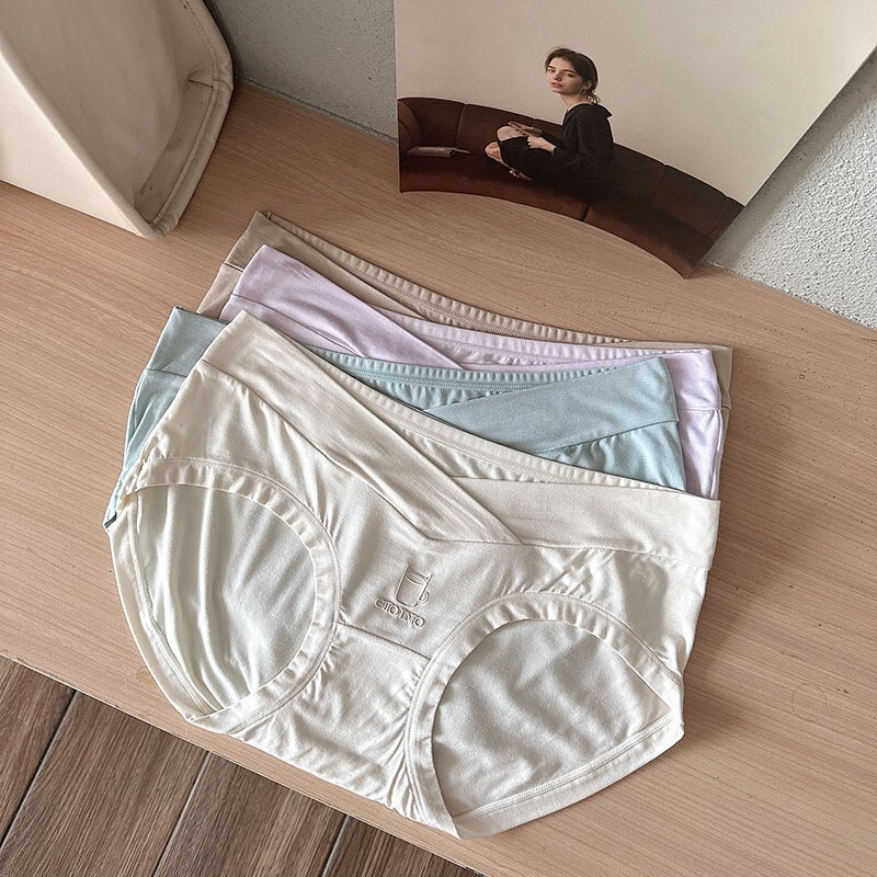 Japanese new pregnant women plus size low waist cartoon comfortable breathable underwear in middle and late pregnancy summer thin Japanese new pregnant women plus size low waist cartoon comfortable breathable underwear in middle and late pregnancy summer thin
