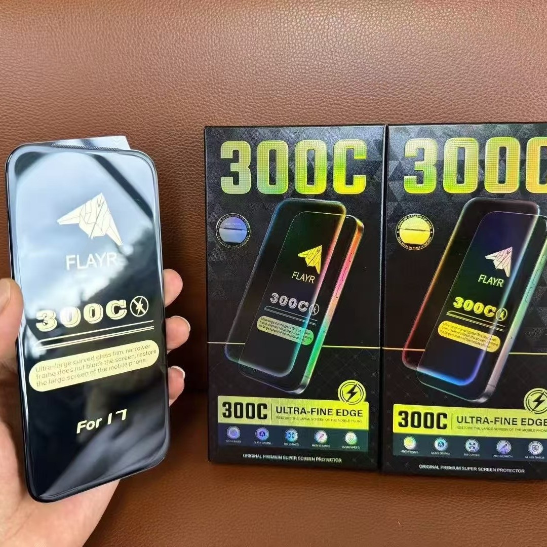 Suitable for Iphone16Promax Thin Edge Large Arc Tempered Film Apple 17Pro 300C Stereo Micro-Curved Mobile Phone Film