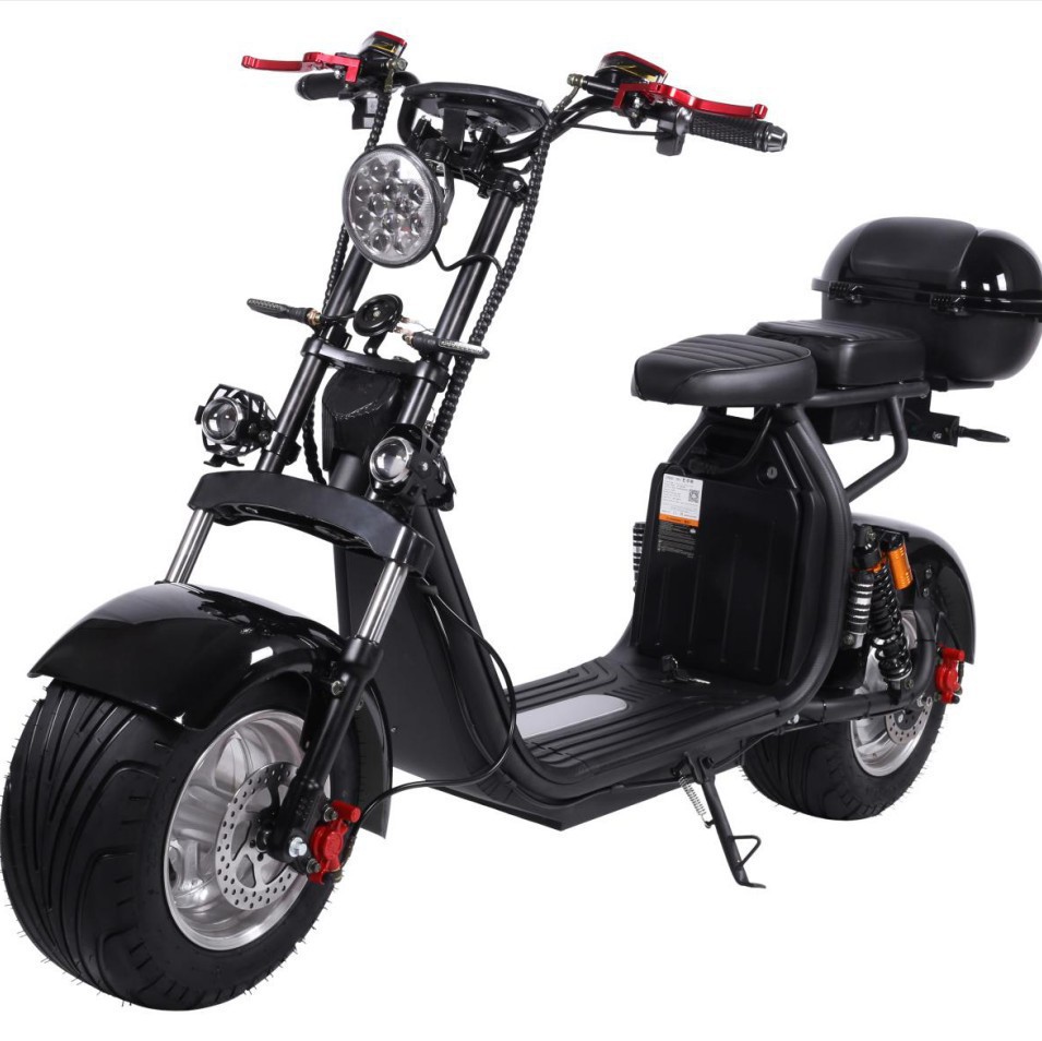 Harley large-tire electric scooter, suitable for outdoor use, city sightseeing, and as a folding adult electric scooter for both men and women, and can accommodate two people