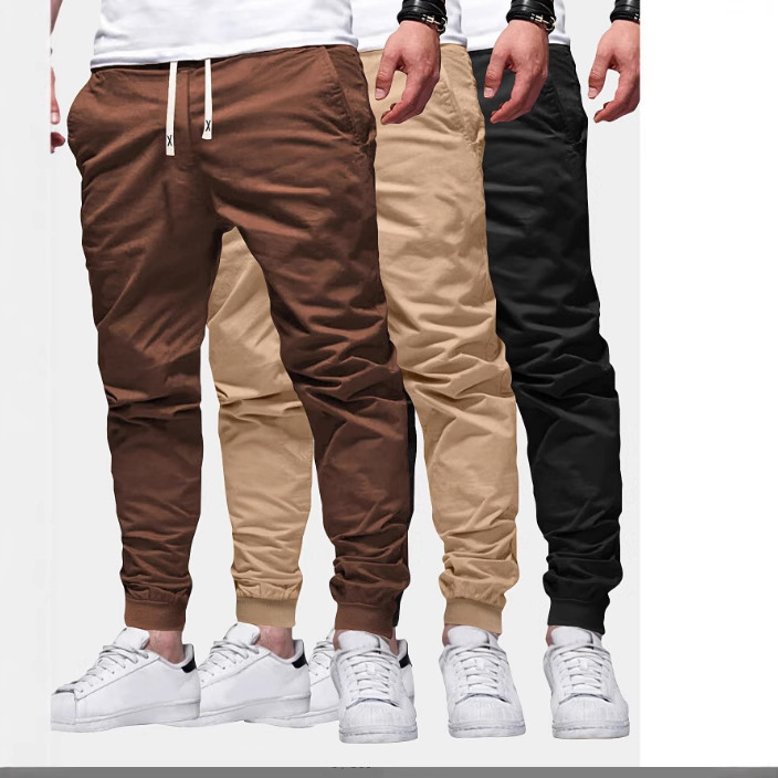 Cross-border High Street nuevos pantalones de color sólido para hombres pantalones deportivos para hombres jóvenes