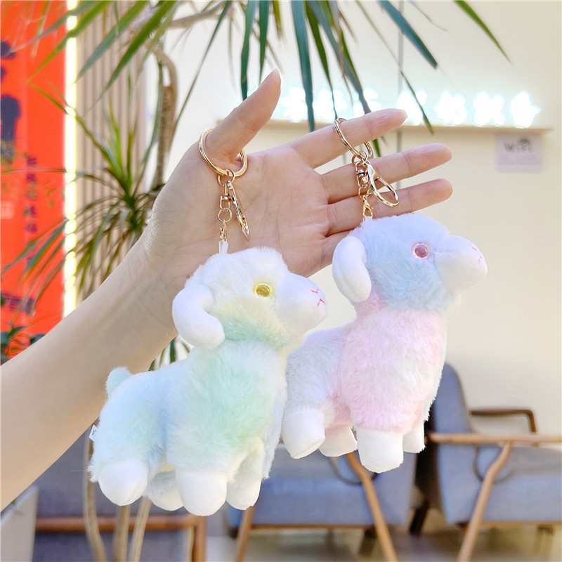 Cute New Plush Toy Colorful Lamb Doll Pendant Wholesale Doll Doll Women Bag Pendant Doll Machine