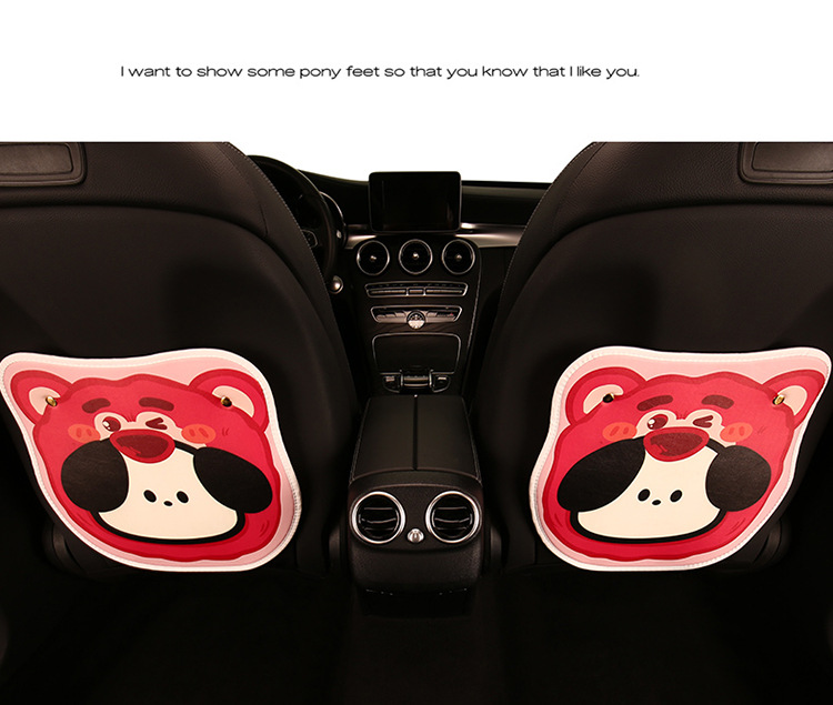Women's Cartoon Seat Back Anti-Kick Pad, Short Version, Car Seat Anti-Dirt Pad, Cross-Border Automotive Products, Hot-Selling Rear Seat Interior Accessories