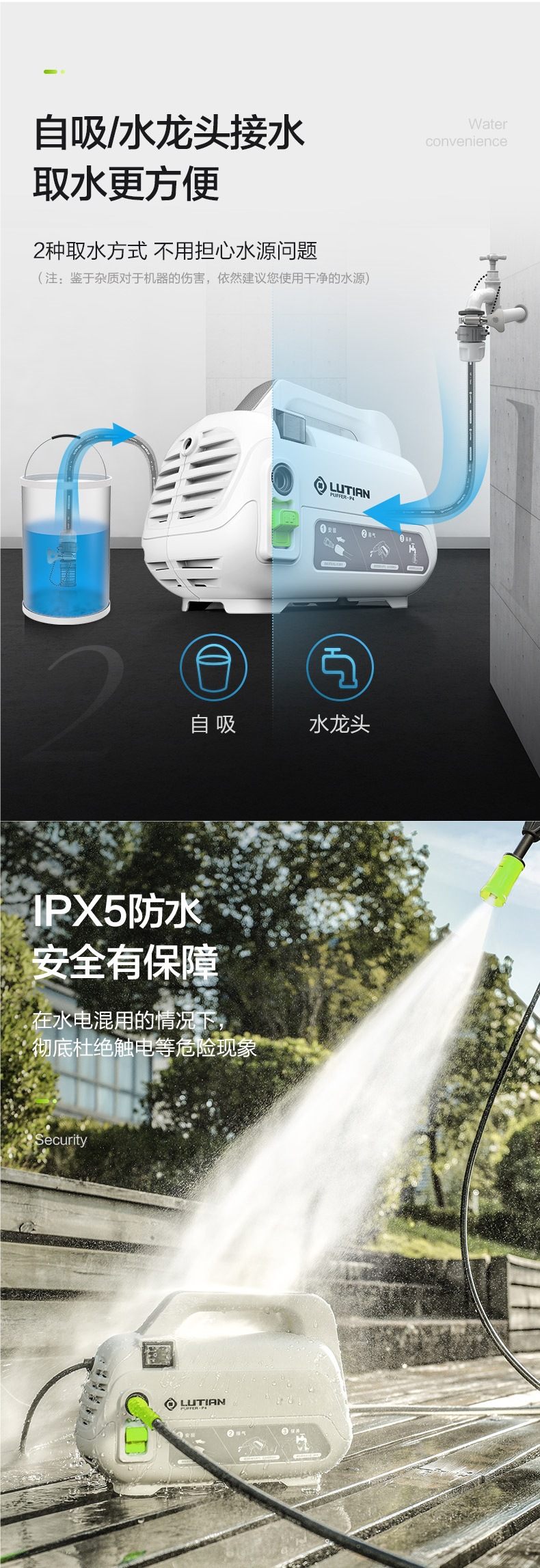 Greenfield Car Washing Machine High-Pressure Water Gun Household 220V Powerful Portable Car Brushing Artifact High-Power Water Pump Cleaning Machine