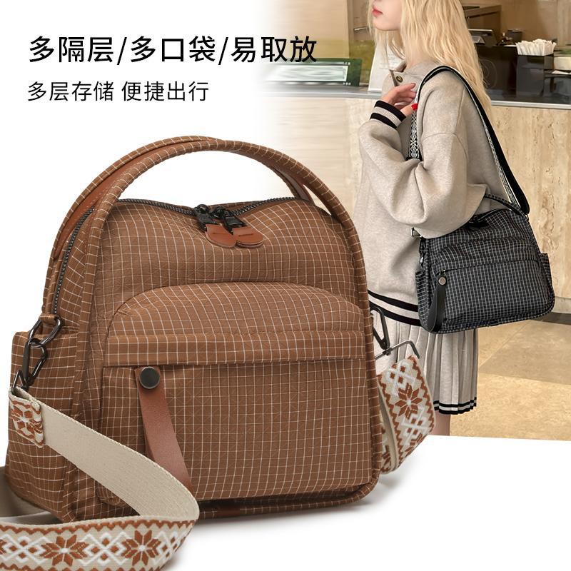 Japanese Style Niche Casual Lightweight Nylon Bag For Women 2025 New Large Capacity Shoulder Crossbody Commuter Handbag - Thumbnail 3