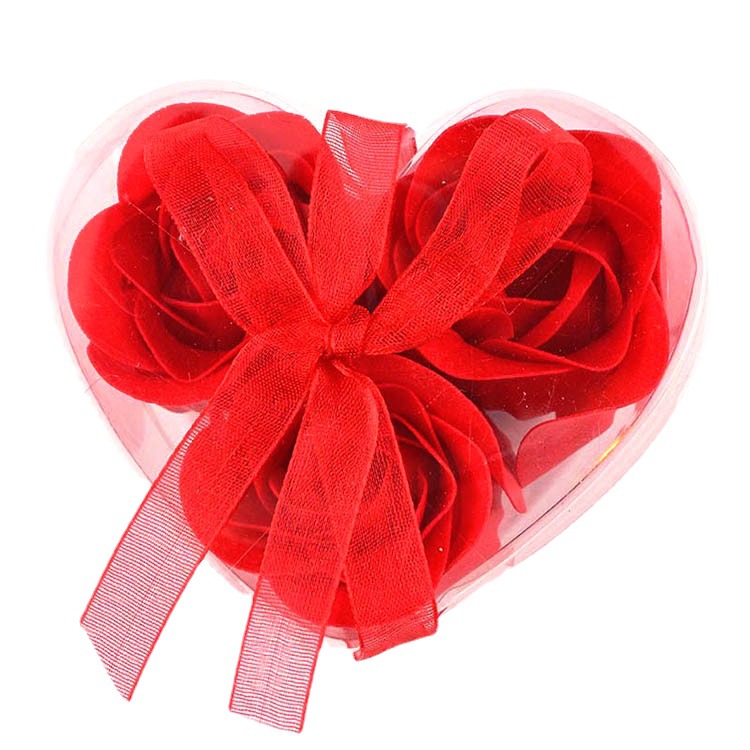 3 en forma de corazón Flor de jabón Rosa actividad de San Valentín pequeño regalo creativo suministros a juego Flor Eterna