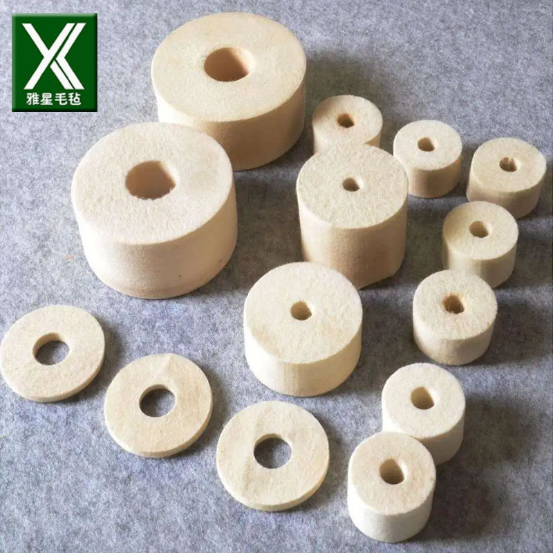 批发防磨毛毡垫密封垫圈  白色吸油抛光防尘家具吸油工业羊毛毡片