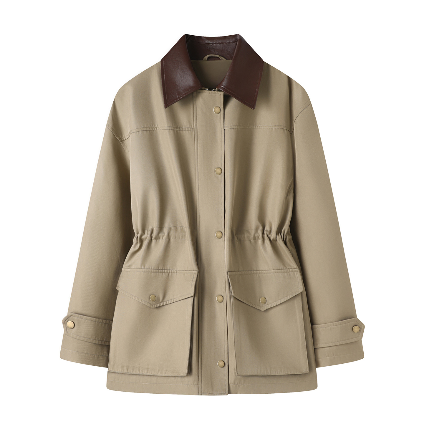 Barn Style Mid-Length Windbreaker Women's 2025 Autumn New Style American Retro Casual Work Jacket D65A204