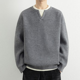 2026秋季青少年圆领长袖腈纶针织衫宽松型透气运动上衣，男装针织衫/毛衣，星座614