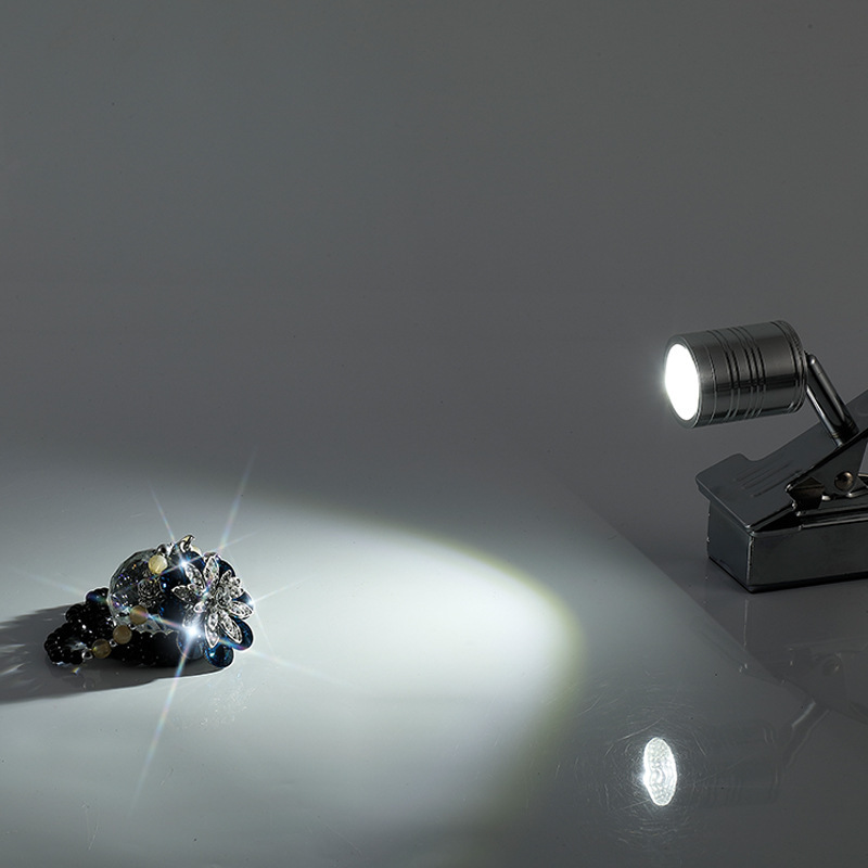 LEDワイヤレスクリップ充電スポットライト3W5Wショーケースジュエリーカウンター展示会手作りジュエリーガラスキャビネット高発色|undefined