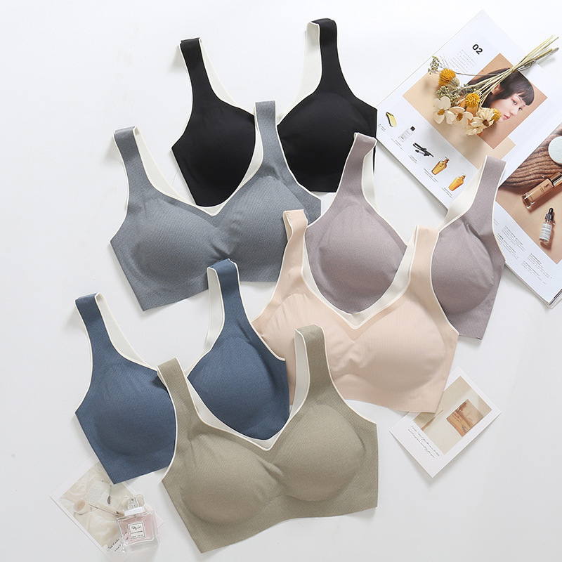 Japanese Shangpin seamless wireless back-shaping sports underwear women's small chest push up breast-collecting vest-style sleep bra