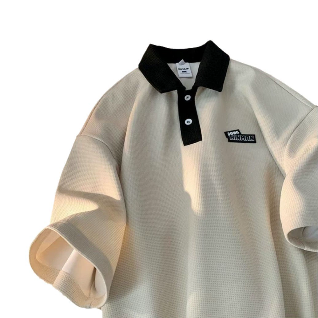 Поло летнего дизайна Tide, с коротким рукавом, oversize, тренд сезона