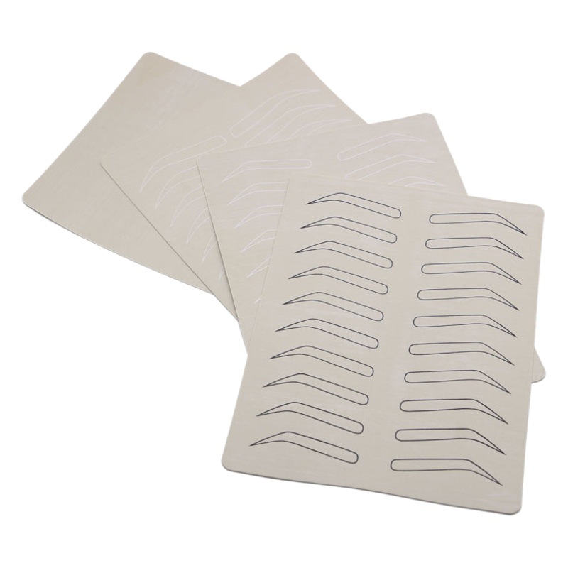 Pigment-free Practice Leather Embroidery Tattoo Eyebrow Stripe Fake Leather Eyebrow Eyes Lip Silicone Simulation Blank Leather Contour Line