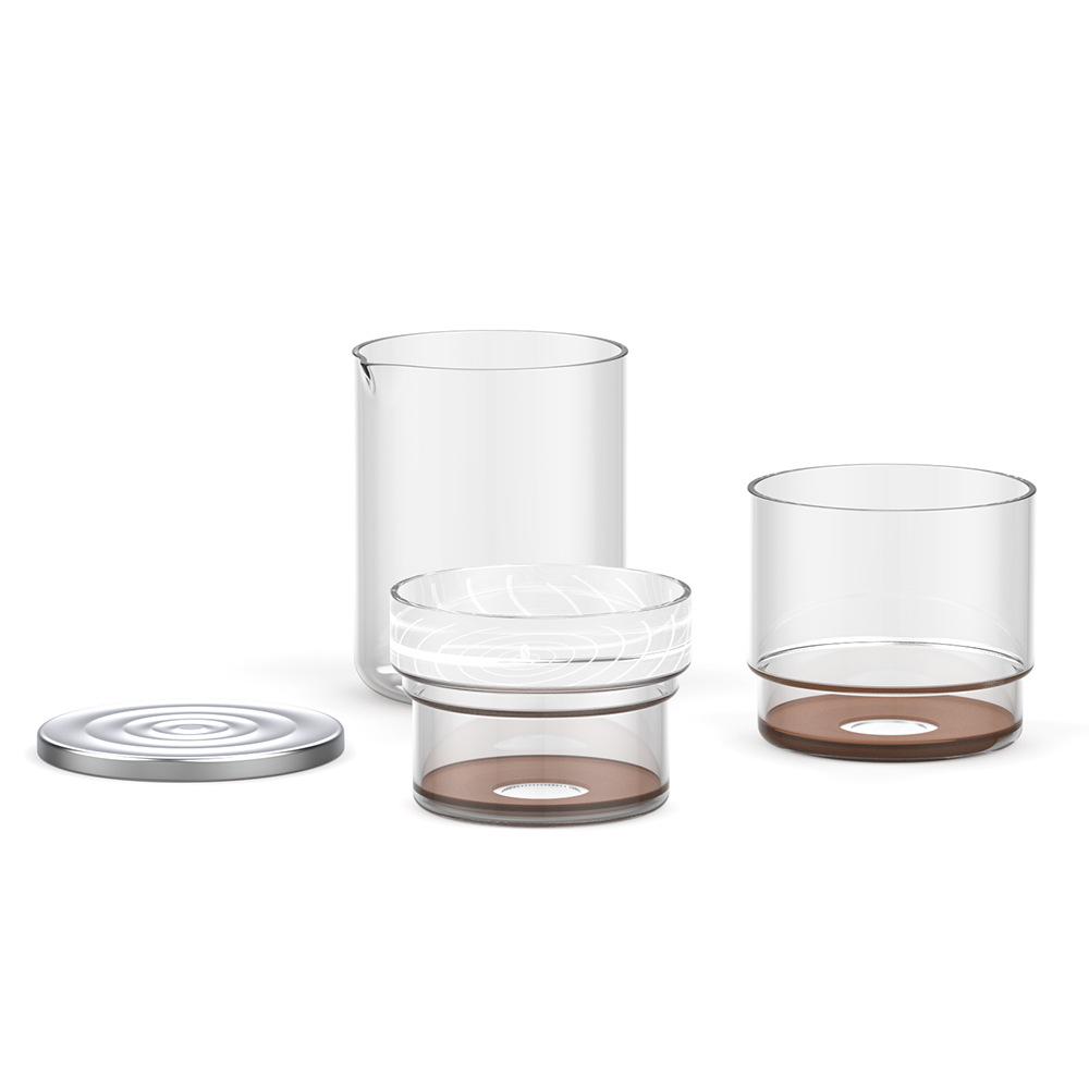 ICafilas hielo cubito de hielo goteo cafetera tetera fría fruta verde taza de café aparato al por mayor de extracción de frío olla