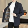 8808 navy blue spring and autumn single short style