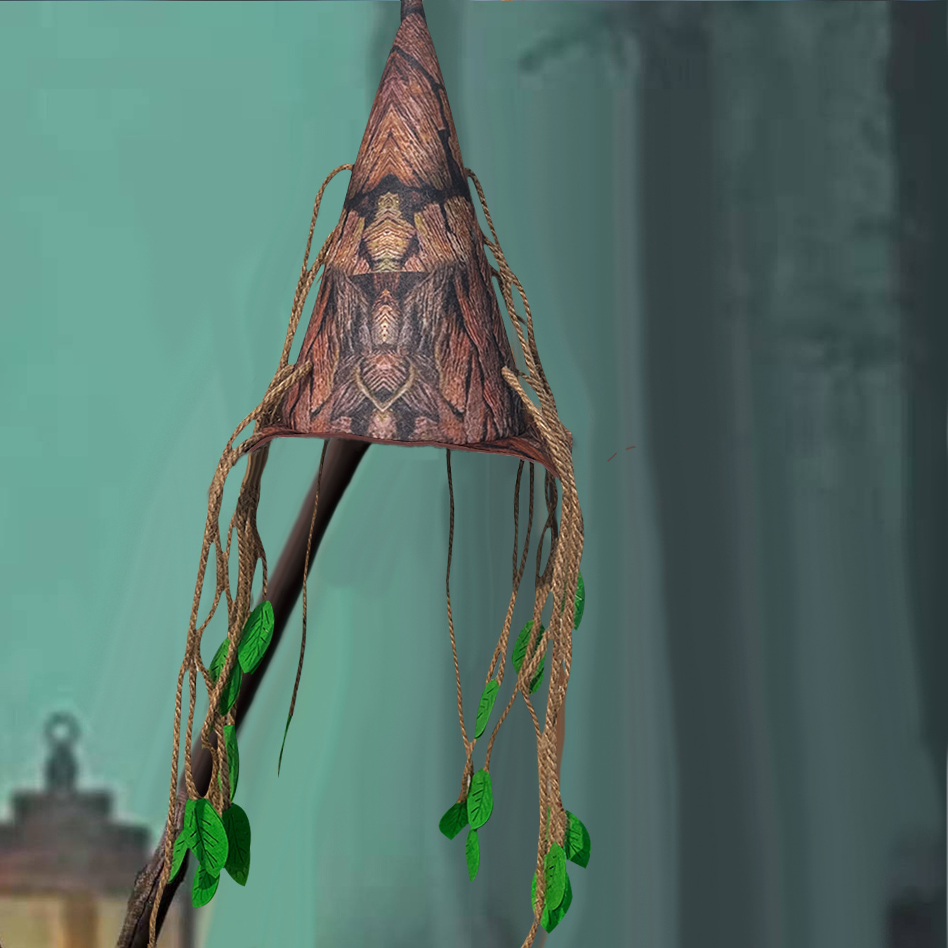 Nuevos árboles extraños transfronterizos sombreros de hojas largas maquillaje de escenario de fiesta disfraz de accesorios de espectáculo