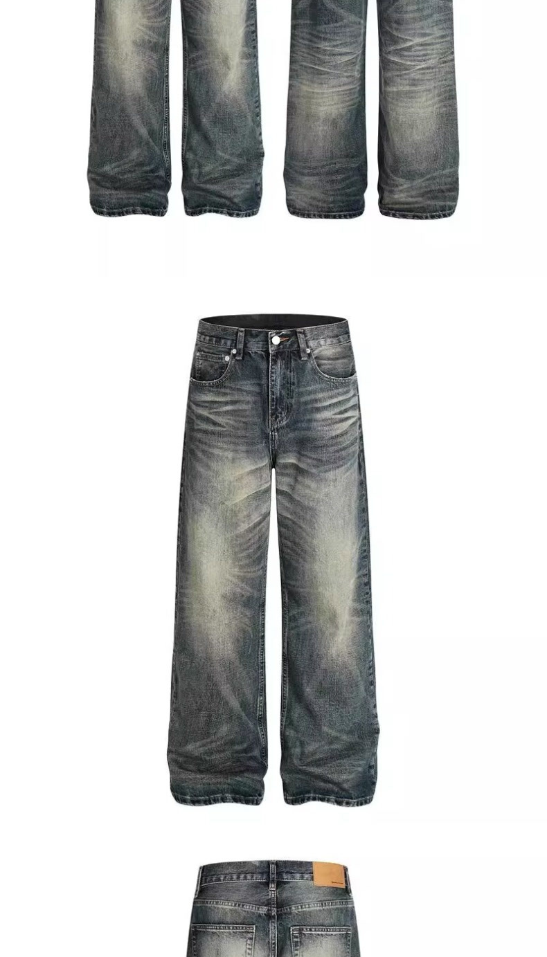 Unisex Retro Washed Distressed Whiskered Jeans 2025 Loose Wide Leg Midweight Straight Pants Versatile Trousers for All_mkmklike.com