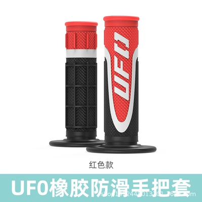 Rubber Ufo Three-Color Handlebar | Motorcycle Handle Cover - ofo-handlebar-cover-red