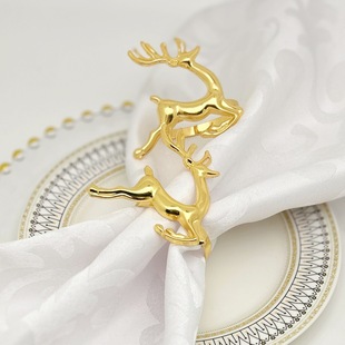 Amazon explosions Christmas deer napkin buckle snowflake napkin ring napkin ring iron napkin ring factory wholesale