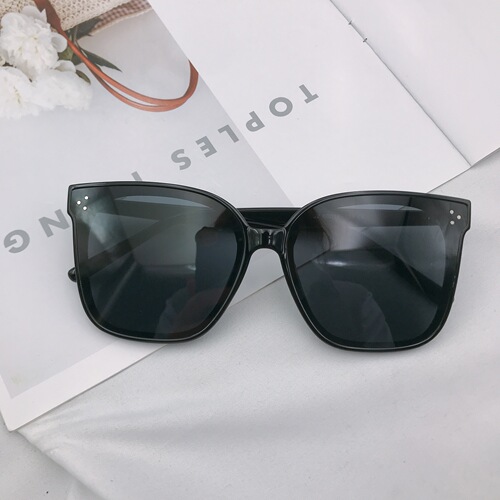 New Fashion Trendy Sunglasses for Men and Women Korean Style Three-Pointed Grain Sun Shading Dark Sunglasses Large Frame Natural Makeup Sunglasses Compatible