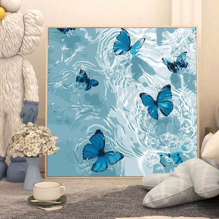 蝶デジタル油絵 diy 着色油絵子供の手描き蝶装飾絵画装飾品メーカー卸売|undefined