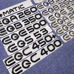 Mercedes-Benz EQA260 EQB350 EQC350 EQE EQS450 emblemləri, hərflər, rəqəmlər, 400 stikerləri