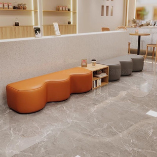 Kindergarten Soft-Packed Wave Sofa Training Institution Hall Special-Shaped Bench Kidsren's Early Education Center Shoe-Changing Stool