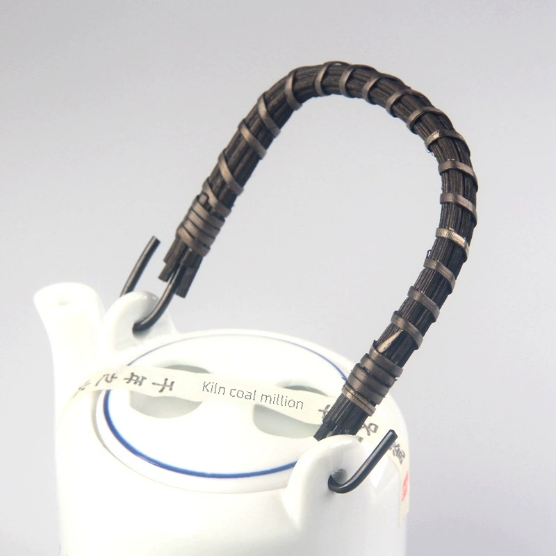 新鲤华 Craft Indonesian natural rattan woven teapot handle handle and rustic back to true ticked beam pot handle tea set accessories accessories