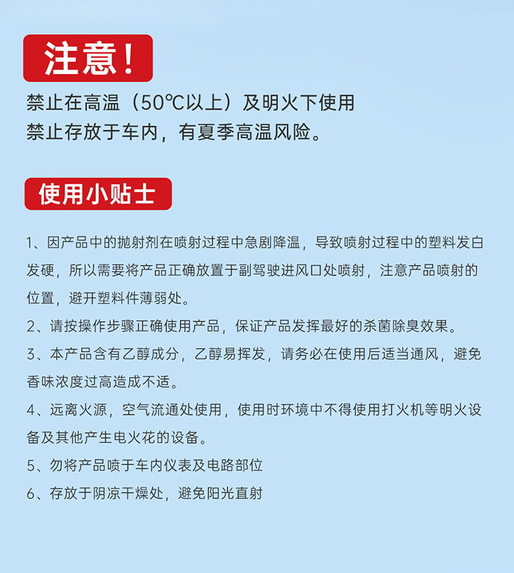 Suitable for Goodway Car Odor Removal Car Deodorant Air Freshener Air Conditioner Sterilization Deodorant Odor Spray