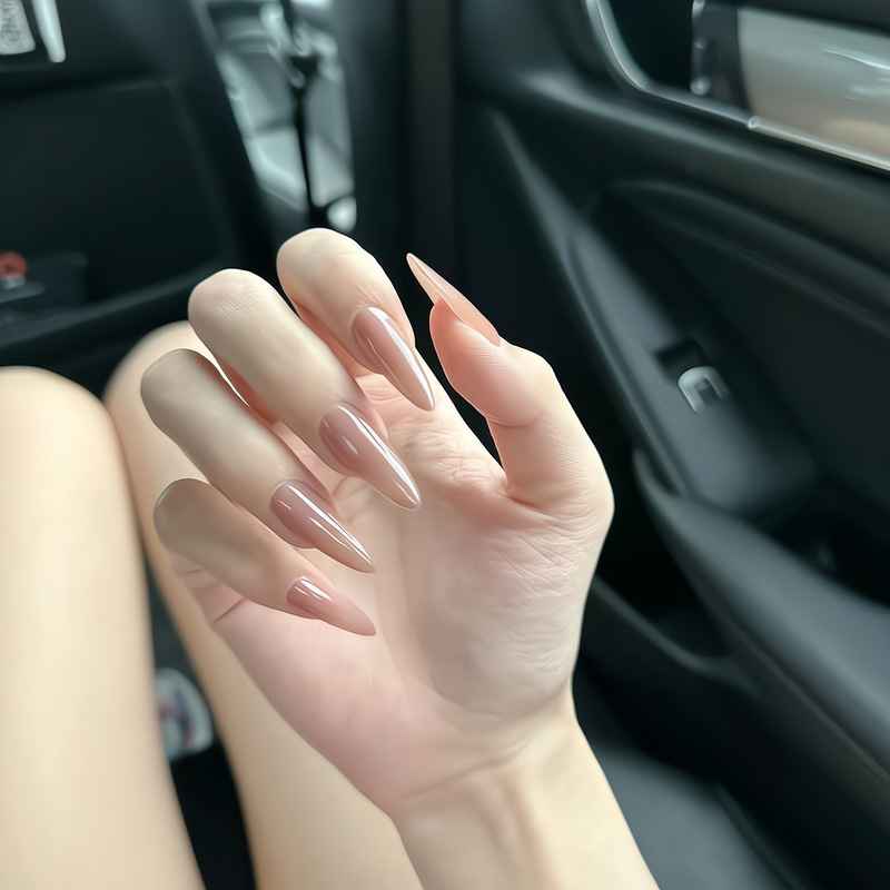 [Lingluo original] long Zhenzhen pure want nude hot girl internet celebrity finished product detachable handmade wear manicure