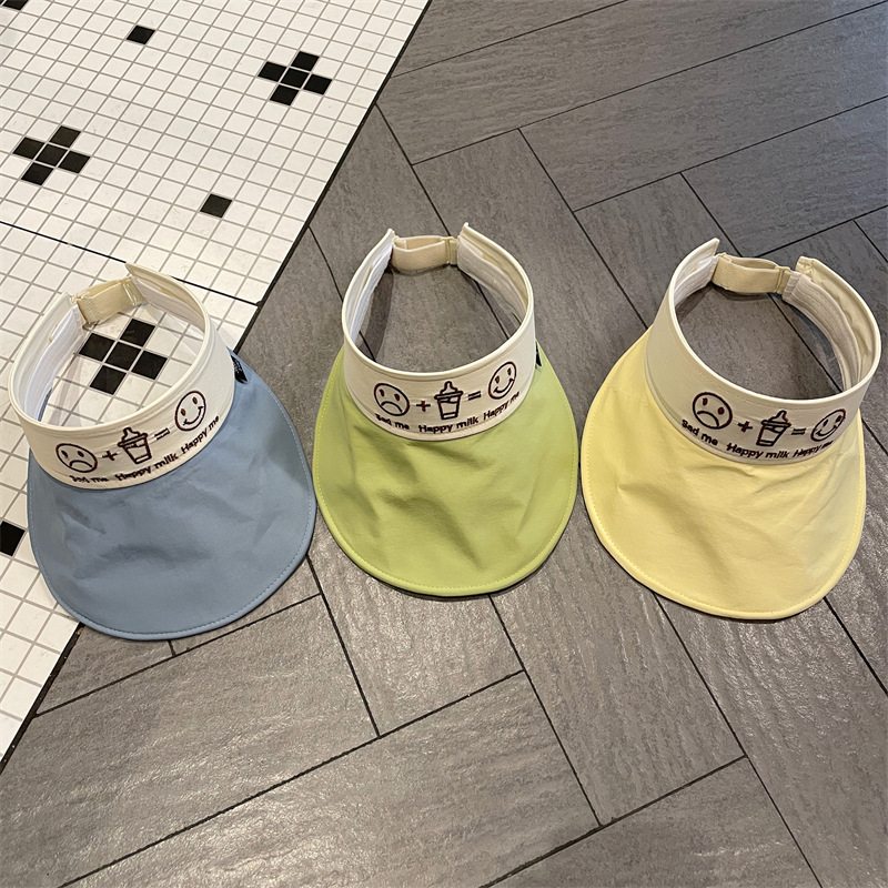 Sombrero de bebé Sombrero de copa vacío de verano Sombrero de sol para niños y niñas Sombrero para el sol transpirable de aleros grandes para bebés Sombrero para el sol delgado