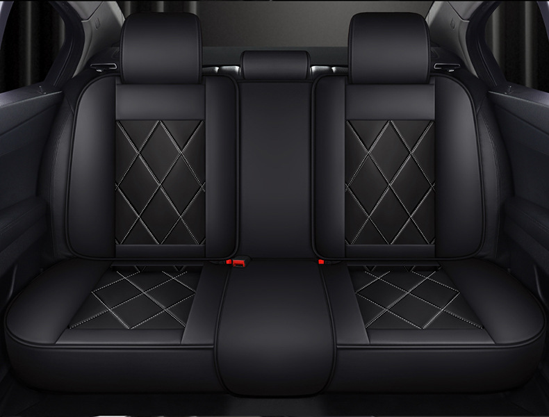 Cross-Border Full Leather Car Seat Cushion, Fully Enclosed Seat Cover, Universal Leather Comfortable and Breathable Seat Cushion for All Seasons, Car Seat Cushion