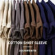 Summer three needle American 280g heavy cotton short sleeve T-shirt men's round neck loose casual pure white base shirt